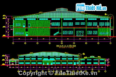 File cad,thiết kế nhà xưởng,bản vẽ nhà khung thép